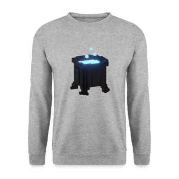 Ocean Blue Fantasy Magic Mug Metal Witch Cauldron - Unisex Sweatshirt - salt & pepper - Front - Alina (178cm) & Michal (187cm)