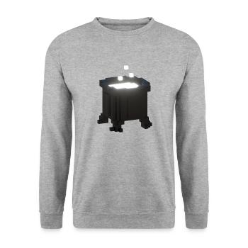 Secret Dark Gothic Witch Cauldron | White T Shirt - Unisex Sweatshirt - salt & pepper - Front - Alina (178cm) & Michal (187cm)