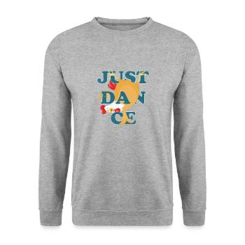 Funny Cartoon dance Chicken Just Dance - Unisex Sweatshirt - salt & pepper - Front - Alina (178cm) & Michal (187cm)