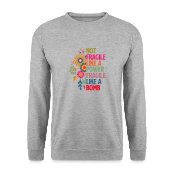 Equal Rights - Unisex Sweatshirt - salt & pepper - Front - Alina (178cm) & Michal (187cm)