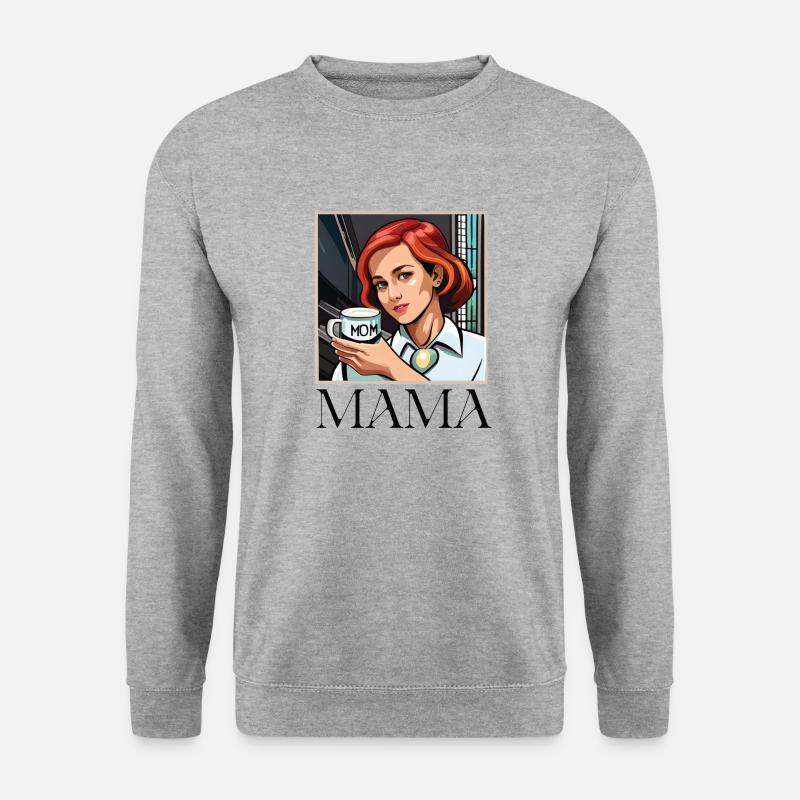 Mum - Unisex Pullover - Weißgrau meliert