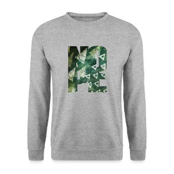 NOPE - sei kein Ja - Sager! - Unisex Pullover - Weißgrau meliert - Vorne - Alina (178cm) & Michal (187cm)