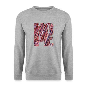 NOPE - sei kein Ja - Sager! - Unisex Pullover - Weißgrau meliert - Vorne - Alina (178cm) & Michal (187cm)