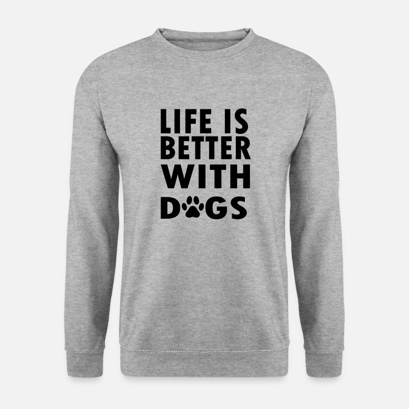 Hund Dog - Unisex Pullover - Weißgrau meliert
