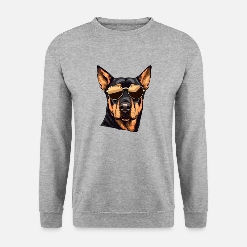 Rottweiler Cool - Unisex Pullover - Weißgrau meliert