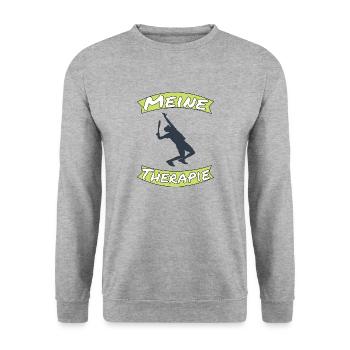 Tennis Ma thérapie - Sweat-shirt Unisexe - gris chiné - Devant - Alina (178cm) & Michal (187cm)