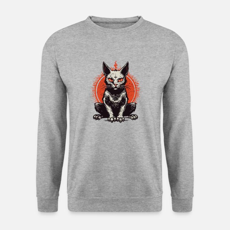 Luzipurr - Unisex Pullover - Weißgrau meliert