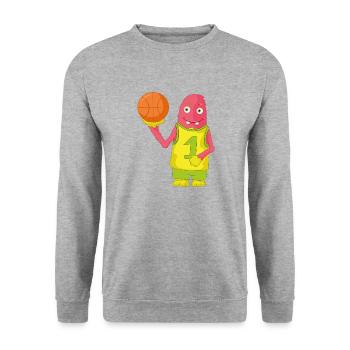 Ballsport - Unisex Pullover - Weißgrau meliert - Vorne - Alina (178cm) & Michal (187cm)