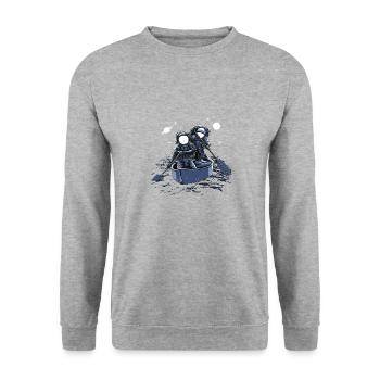 Wassersport - Unisex Pullover - Weißgrau meliert - Vorne - Alina (178cm) & Michal (187cm)