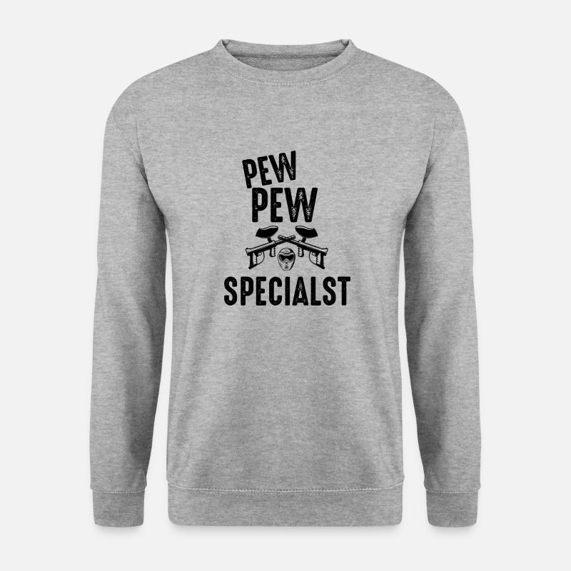 Paintball Airsoft - Unisex Pullover - Weißgrau meliert