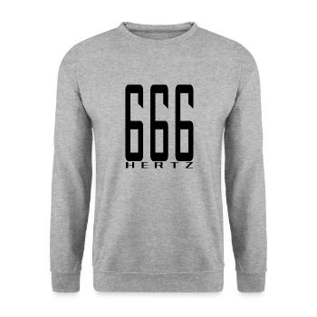 La fréquence de la bête en noir - Sweat-shirt Unisexe - gris chiné - Devant - Alina (178cm) & Michal (187cm)