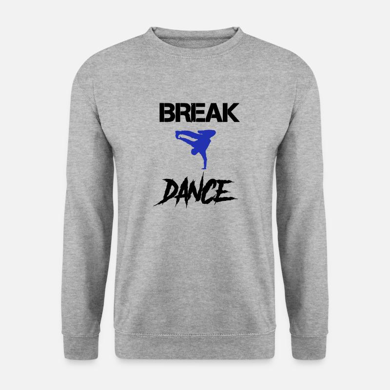 break dance - Unisex Pullover - Weißgrau meliert