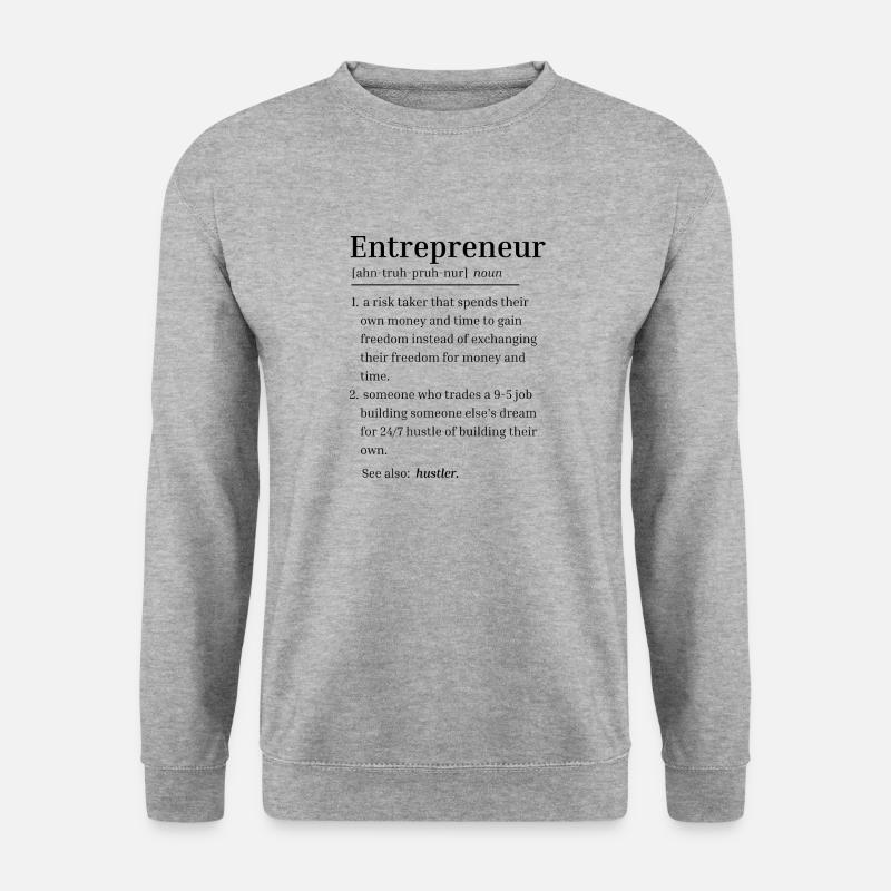 Definition des Unternehmers - Unisex Pullover - Weißgrau meliert