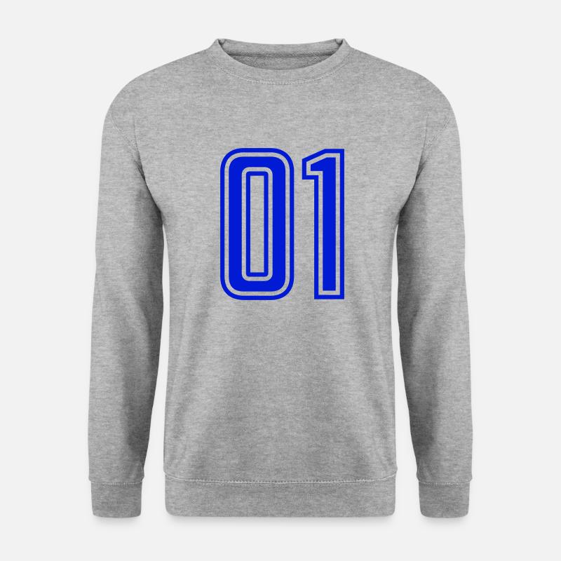 01 - Unisex Pullover - Weißgrau meliert