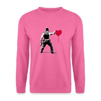 I ♥️ Police StreetArt Banksy style - Unisex Pullover - Pink - Vorne