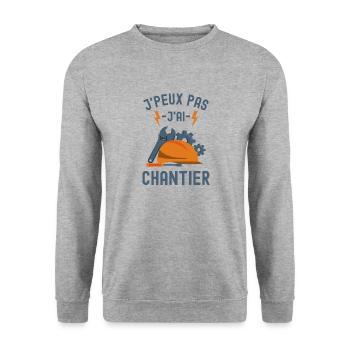 Chantier casque de sécurité outils - Sweat-shirt Unisexe - gris chiné - Devant - Alina (178cm) & Michal (187cm)