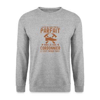 cordonnier - Sweat-shirt Unisexe - gris chiné - Devant - Alina (178cm) & Michal (187cm)