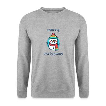 Bonhomme de neige - Sweat-shirt Unisexe - gris chiné - Devant - Alina (178cm) & Michal (187cm)