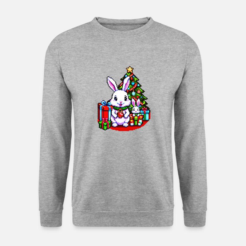 Frohe Weihnachten #17 - Unisex Pullover - Weißgrau meliert