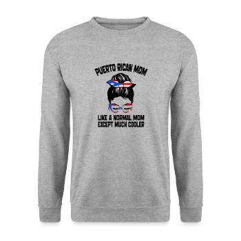 Puerto Rican Mom Like A Normal Mom Mother's Day - Sweat-shirt Unisexe - gris chiné - Devant - Alina (178cm) & Michal (187cm)
