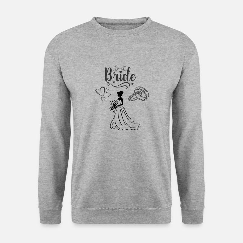 Bride Tshirt - Unisex Pullover - Weißgrau meliert
