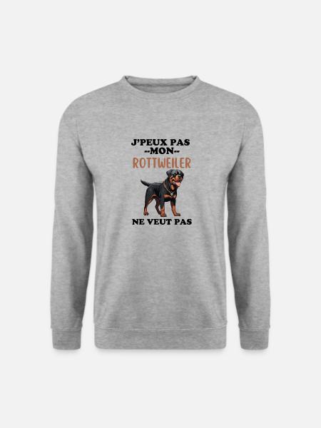 Rottweiler - Sweat-shirt Unisexe - gris chiné
