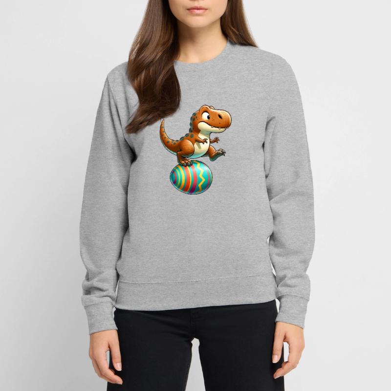 Dancing T-Rex, Easter Eggshell Fun Unisex Sweatshirt