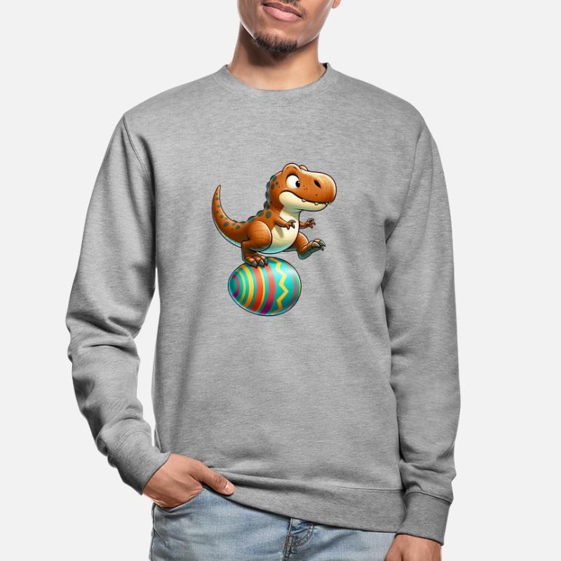 Dancing T-Rex, Easter Eggshell Fun Unisex Sweatshirt