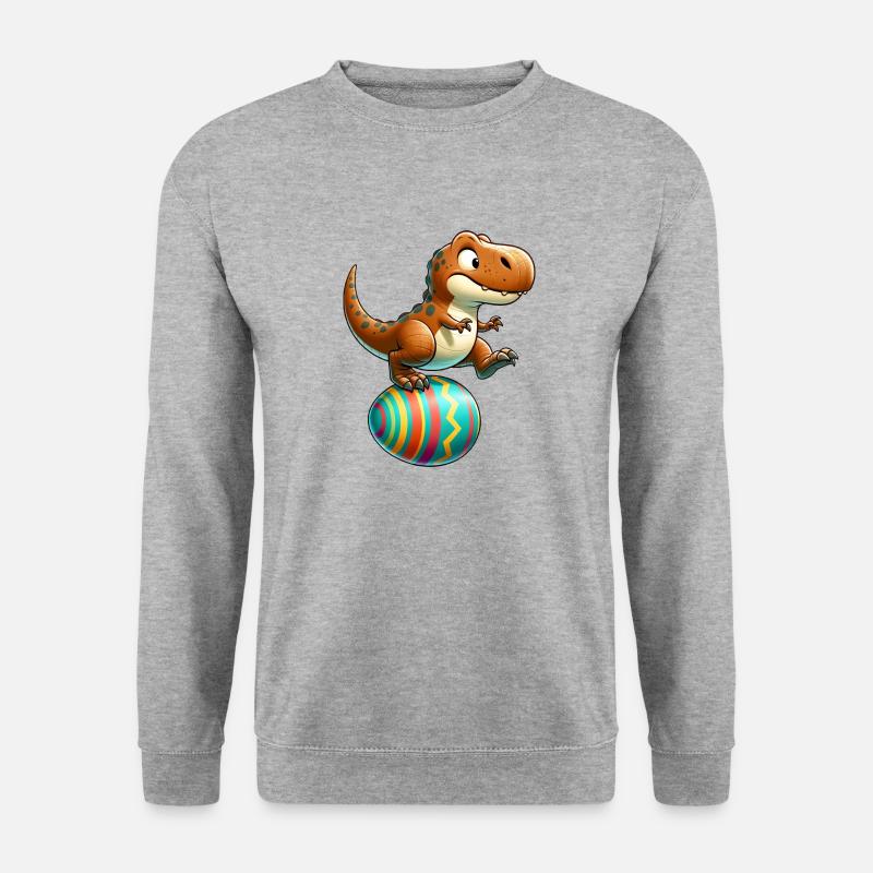 Dancing T-Rex, Easter Eggshell Fun - Unisex Sweatshirt - salt & pepper