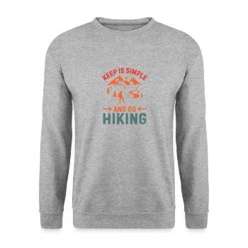 Hiking, outdoor - Unisex Sweatshirt - salt & pepper - Front - Alina (178cm) & Michal (187cm)