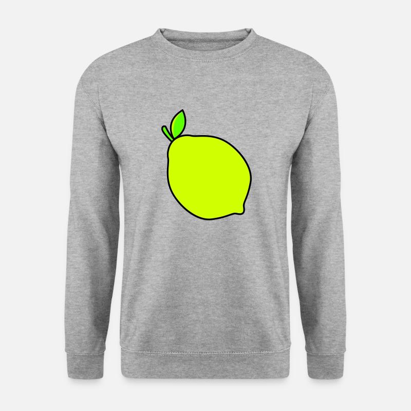 zitrone - Unisex Pullover - Weißgrau meliert