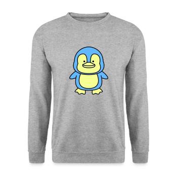 Penguin Comic - Unisex Sweatshirt - salt & pepper - Front - Alina (178cm) & Michal (187cm)
