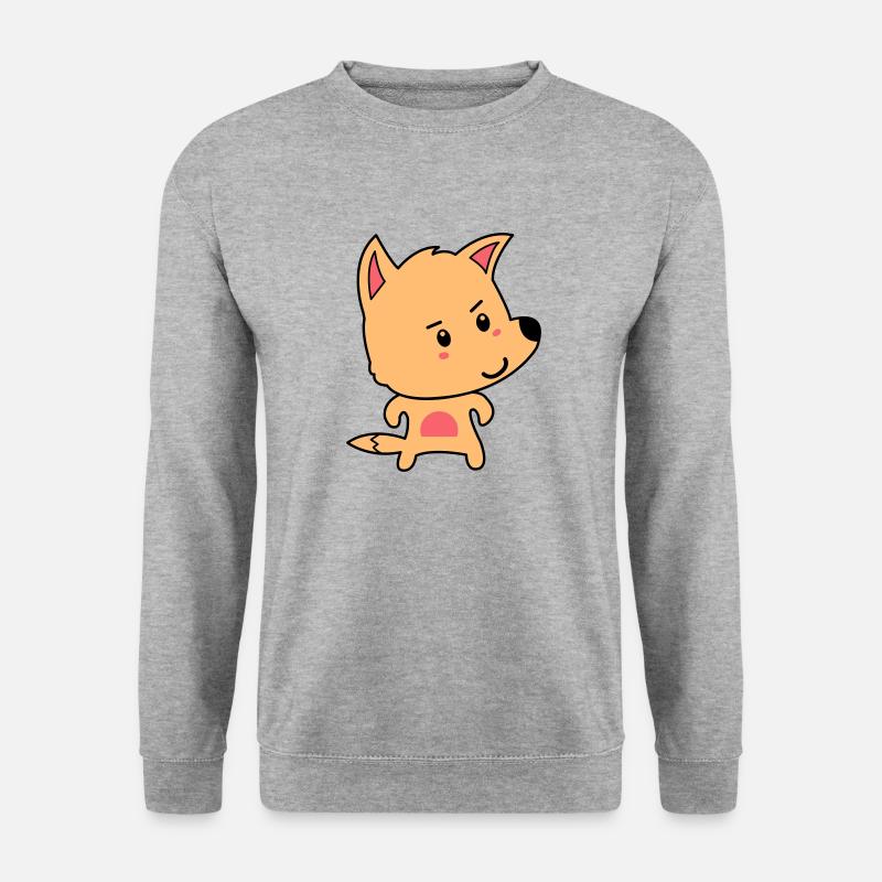 fuchs comic - Unisex Pullover - Weißgrau meliert