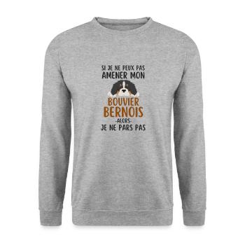 Chien de race bouvier bernois - Sweat-shirt Unisexe - gris chiné - Devant - Alina (178cm) & Michal (187cm)