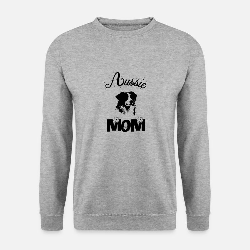 Australische Mutter - Unisex Pullover - Weißgrau meliert