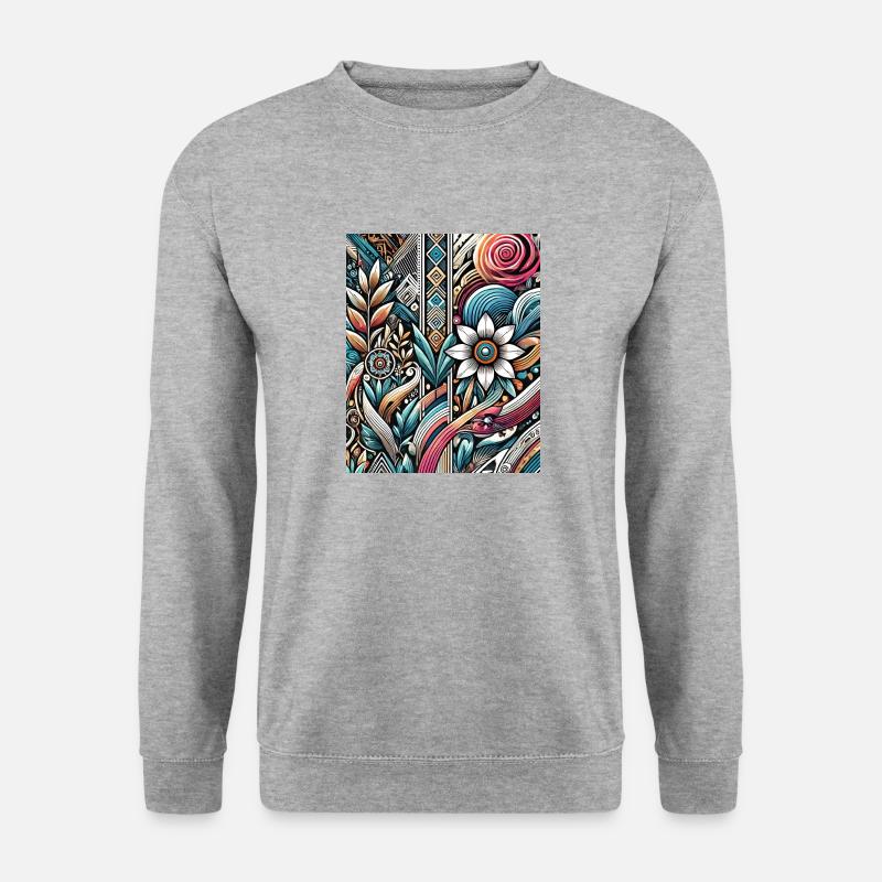 Verschmelzung der lebendigen Natur - Unisex Pullover - Weißgrau meliert