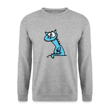 Der Drache - Unisex Pullover - Weißgrau meliert - Vorne - Alina (178cm) & Michal (187cm)