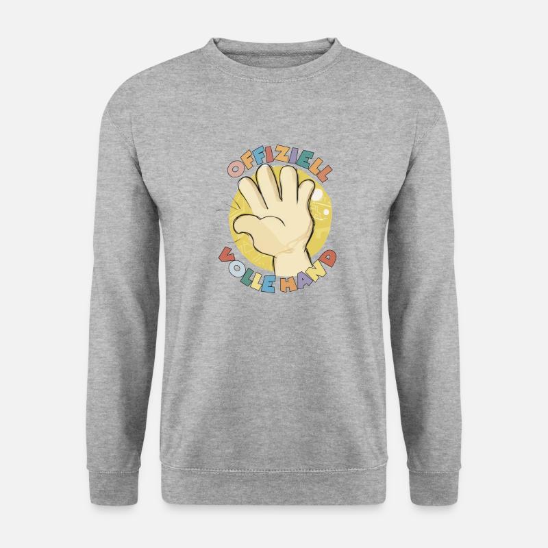 5 Jahre Jungen 5.Geburtstag Kindergeburtstag Hand - Unisex Pullover - Weißgrau meliert