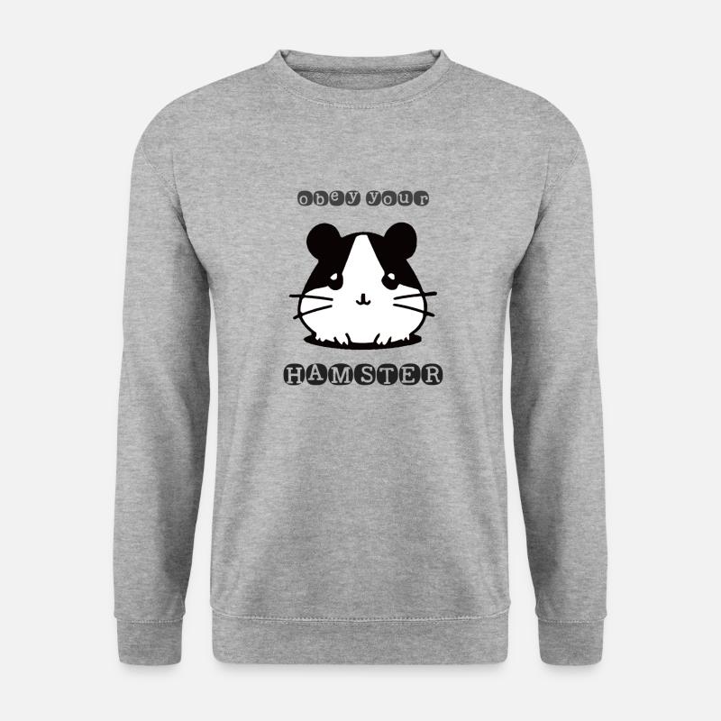 Obey your Hamster - Unisex Pullover - Weißgrau meliert