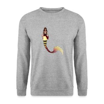 ashley merform - Sweat-shirt Unisexe - gris chiné - Devant - Alina (178cm) & Michal (187cm)