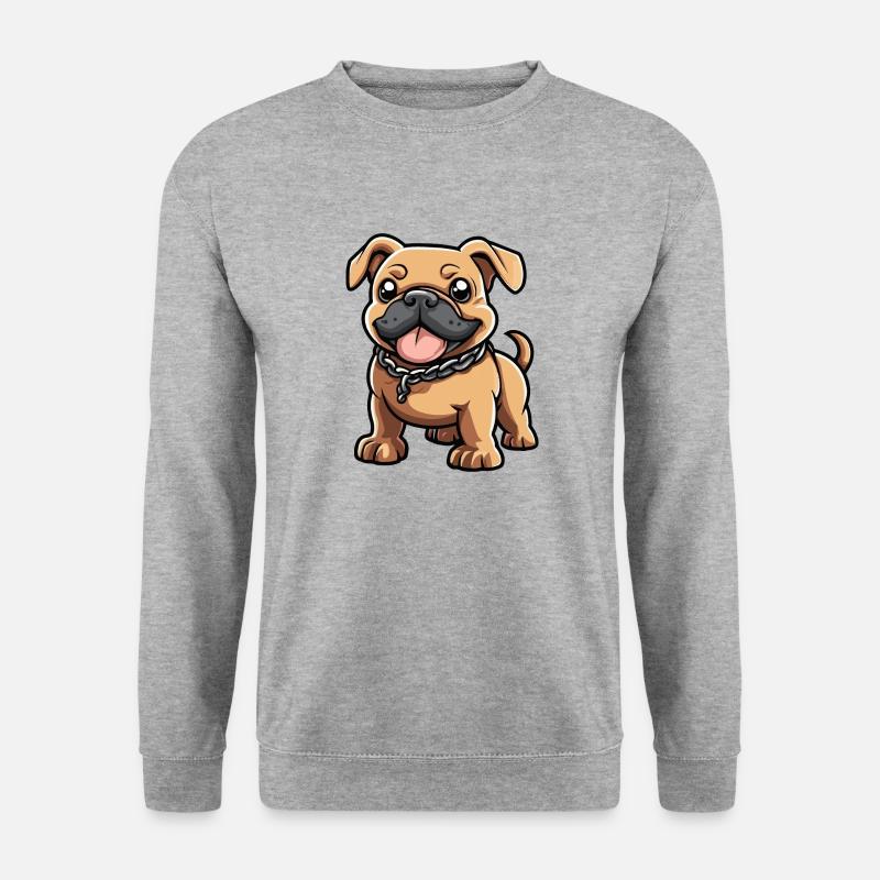 Bulldog Dog Comic Cute - Unisex Sweatshirt - salt & pepper