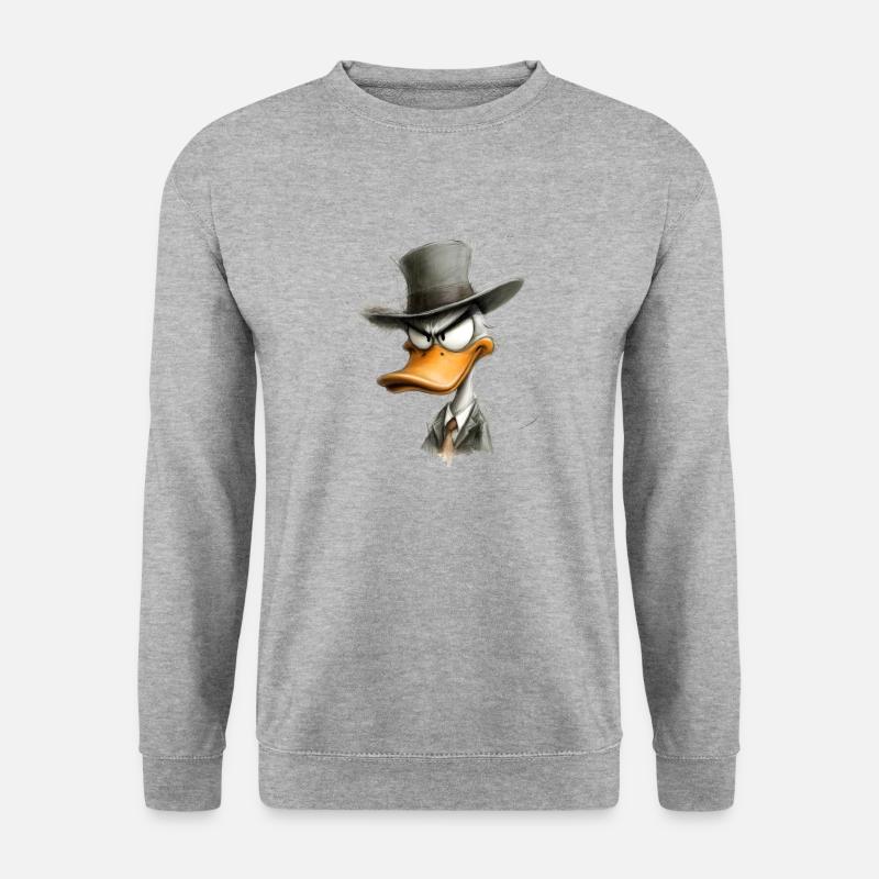 Mr. Ente - Unisex Pullover - Weißgrau meliert