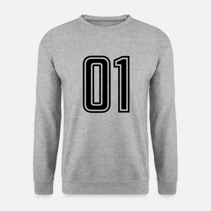 01 - Unisex Pullover - Weißgrau meliert