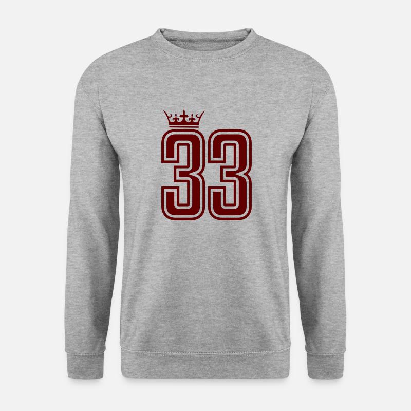 33 krone - Unisex Pullover - Weißgrau meliert