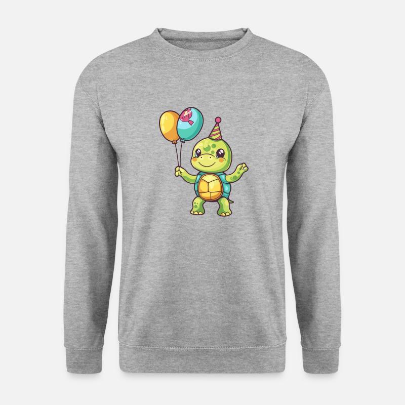 Turtle Birthday Comic - Unisex Sweatshirt - salt & pepper
