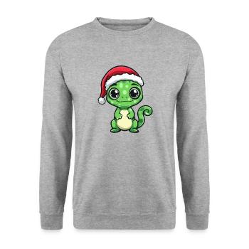 Sloth Christmas - Unisex Sweatshirt - salt & pepper - Front - Alina (178cm) & Michal (187cm)