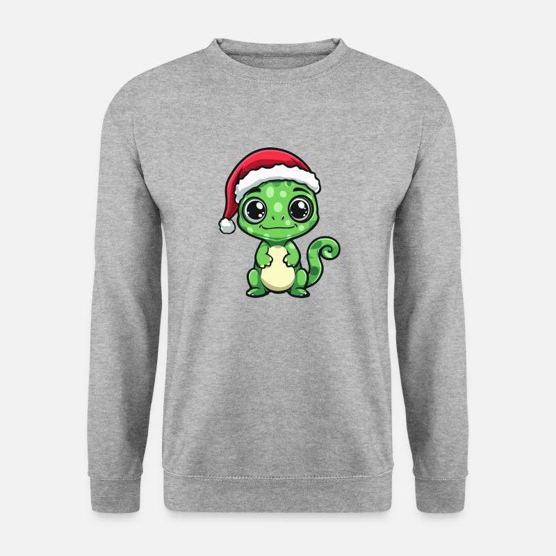 Faultier Weihnachten - Unisex Pullover - Weißgrau meliert