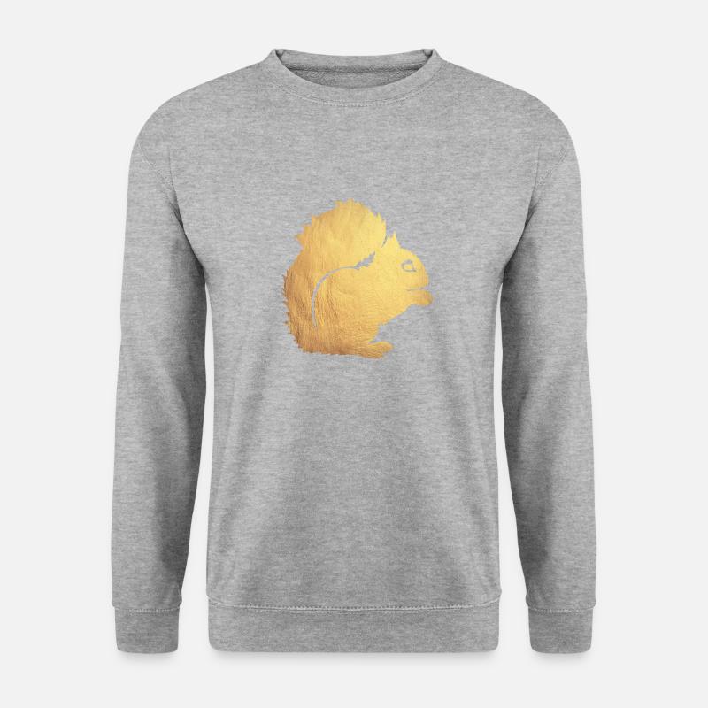 gold eichhörnchen - Unisex Pullover - Weißgrau meliert