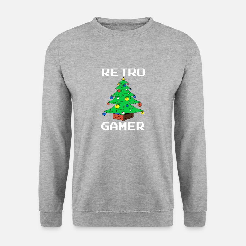 Retro Gamer - Unisex Pullover - Weißgrau meliert