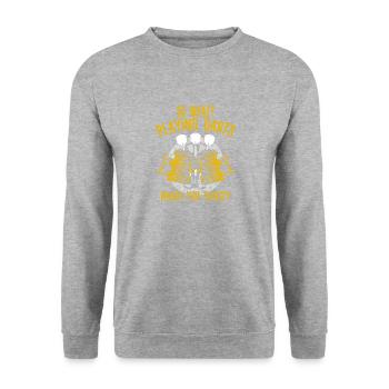 Dart Shirt · Darts · Dartpfeil · Darten · Geschenk - Unisex Pullover - Weißgrau meliert - Vorne - Alina (178cm) & Michal (187cm)